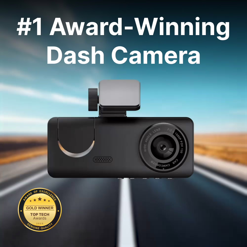 RoadVision dash camera, #1 award-winning dash cam